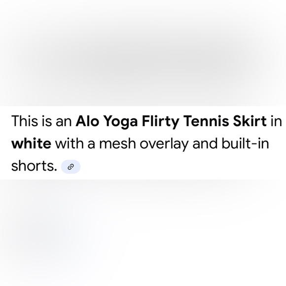 ALO Yoga Tennis/Golf Skirt White Pleated Mesh Flirty Overlay Shorts Size-L EUC - Picture 5 of 8